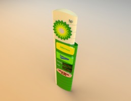 Render of industrial design product (BP Pylon) by Jacques du Toit while working for SPT