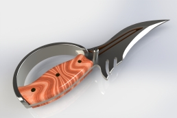 Presentation Renders of industrial design product by Jacques du Toit at JDT Design for Scorpion Knife