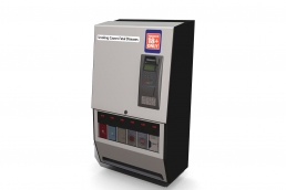Render of industrial design product (BAT Vending Machine) by Jacques du Toit for Vinallti
