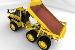 Render of industrial design product (BELL Remote Control Truck) by Jacques du Toit for a client presenting to BELL